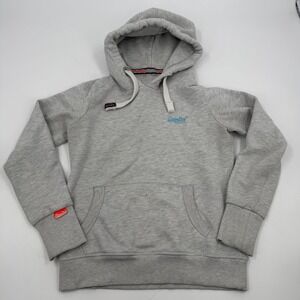 Superdry Orange Label Hoodie Sweatshirt Women's Small Gray‎ Pullover